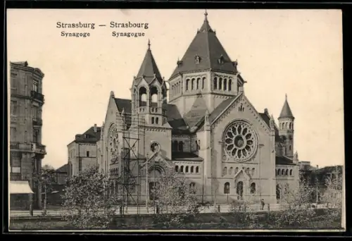 AK Strassburg, Synagoge, Aussenansicht