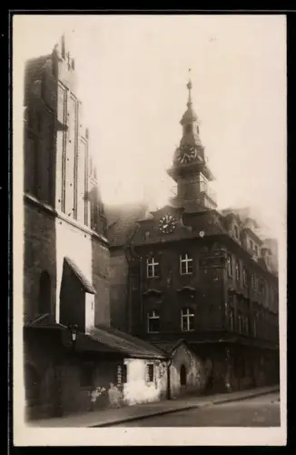 AK Prag, Jüdisches Rathaus in der Aussenansicht