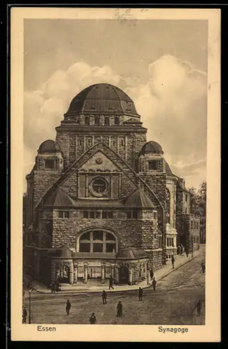 AK Essen, Synagoge in der Aussenansicht