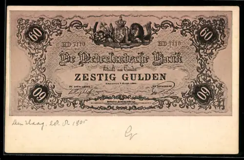 AK De Nederlandsche Bank, Zestig Gulden