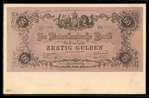 AK De Nederlandsche Bank, Zestig Gulden