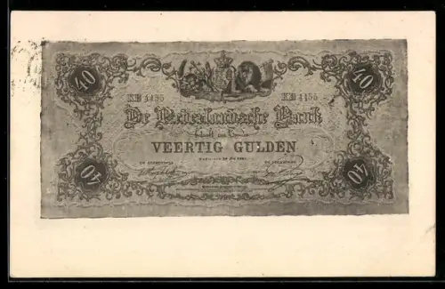 AK De Nederlandsche Bank betaalt..., Veertig Gulden, Geldschein