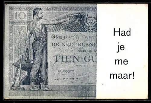AK De Nederlandsche Bank, Tien Gulden, Geldschein