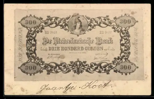 AK De Nederlandsche Bank betaalt Twee Honderd Gulden aan Toonder, Geldschein