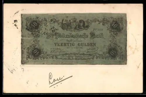 AK De Nederlandsche Bank betaalt aan Toonder Veertig Gulden, Geldschein