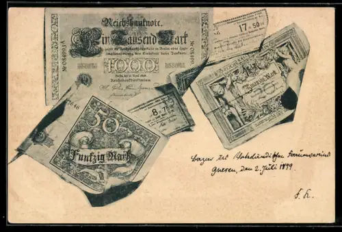 AK Geldnote über eintausend Mark