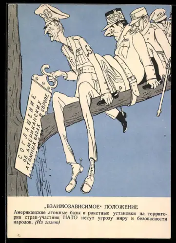 AK Karikatur der Nato-Staaten, Abkommen über die Atomwaffen-Stützpunkte in Europa