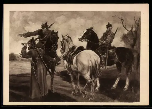 AK Aufklärungstrupp der Roten Armee zu Pferde