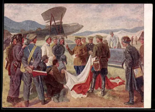 AK Piloten und Bodenpersonal der Sowjetischen Luftwaffe