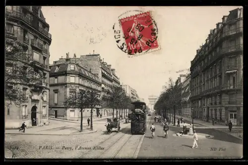 AK Paris, Passy, L`Avenue Kleiber, Strassenbahn