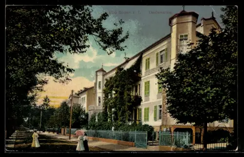 AK Bad Soden i. T., Lindenallee mit Hotel Villa Stolzenfels