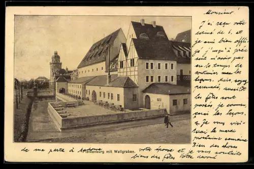 AK Leipzig, Int. Baufachausstellung 1913, Pleissenburg mit Wallgraben
