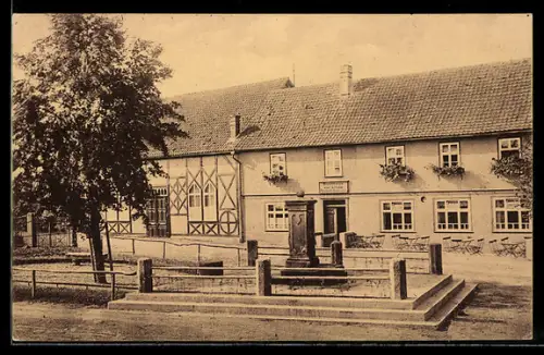 AK Allendorf /Werra, Brunnen und Gasthaus zur Linde