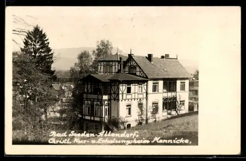 AK Bad Sooden-Allendorf, Christl. Kur- und Erholungsheim Mannicke