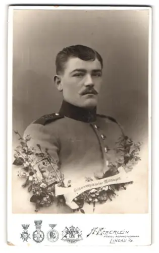 Fotografie A. Eckerlein, Lindau i. B., Soldat vom Regiment Nr. 20 in Uniform