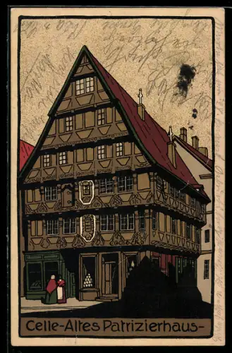 Steindruck-AK Celle, Altes Patrizierhaus