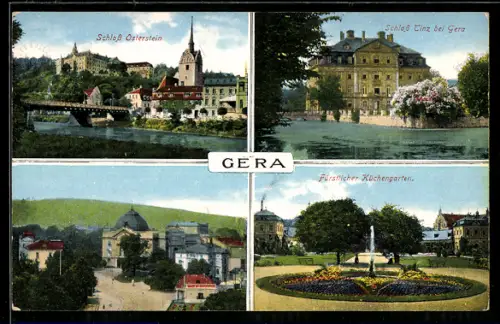 AK Gera, Schloss Osterstein, Schloss Tinz, Fürstlicher Küchengarten