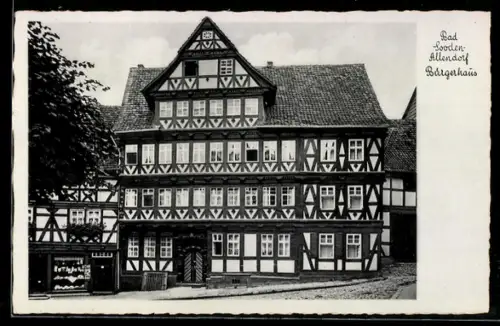 AK Bad Sooden-Allendorf, Bürgerhaus, Geschäft