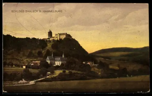 AK Hammelburg, Ort mit Schloss Saaleck