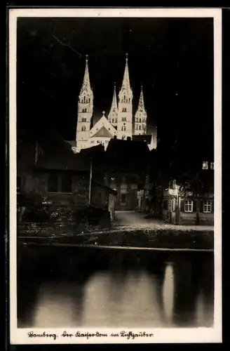 AK Bamberg, Der Kaiserdom im Lichtzauber