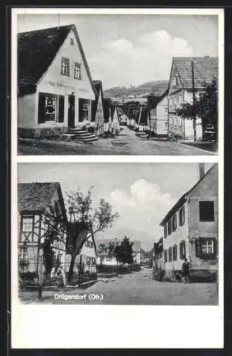 AK Drügendorf, verschiedene Strassenpartien