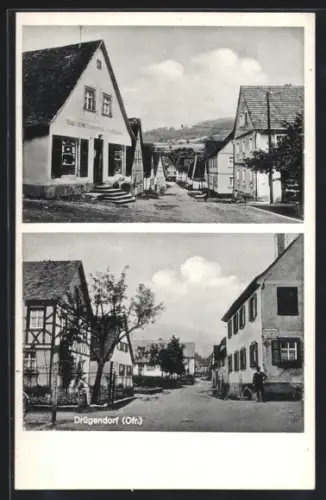 AK Drügendorf, Handlung v. Hch. Fuchs, Strassenpartie