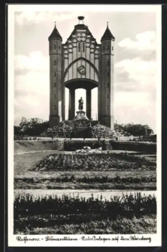 AK Rathenow, Blick zum Bismarckturm