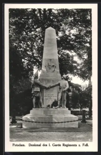 AK Potsdam, Denkmal des I. Garde Regiments z. Fuss