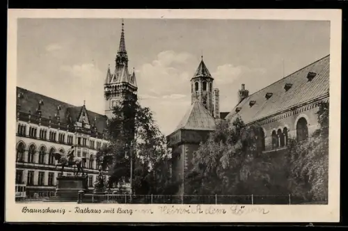 AK Braunschweig, Rathaus mit Burg