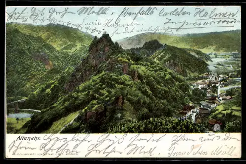 AK Altenahr, Burgruine, Talblick, Ortspanorama