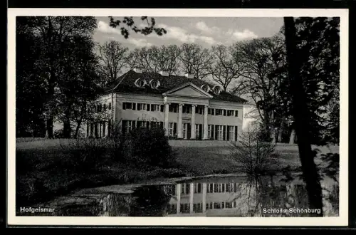 AK Hofgeismar, Schloss Schönburg, Ansicht vom Wasser