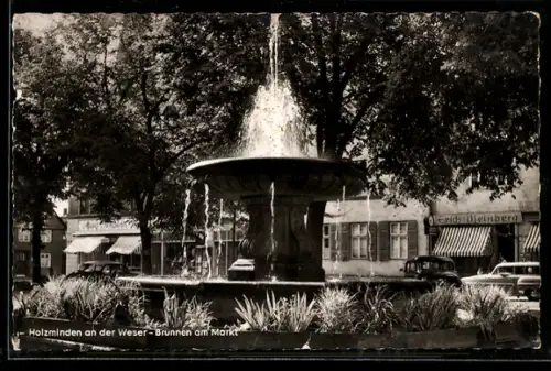 AK Holzminden an der Weser, Brunnen am Markt