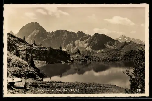 AK Oberstdorf /Allgäu, Seealpsee, Berge