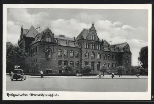 AK Holzminden, Strassenpartie mit Baugewerk-Schule