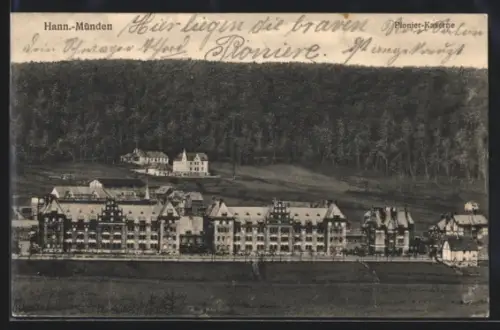 AK Hann.-Münden, Ansicht der Pionier-Kaserne