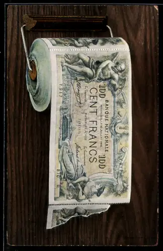 AK Bruxelles, Klorolle aus Geldscheinen