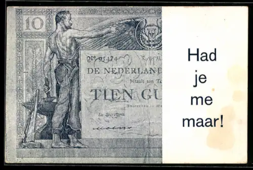 AK De Nederlandsche Bank, Tien Gulden, Geldschein