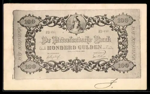 AK De Nederlandsche Bank betaalt 100 Gulden..., Banknote
