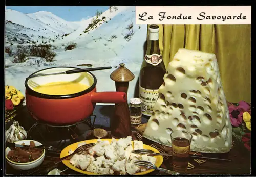 AK La Fondue Savoy Arde, Speise und Rezept