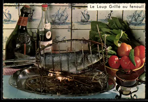 AK Le Loup Grillé au fenouil, Speise und Rezept