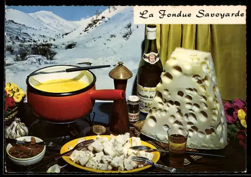 AK La Fondue Savoy Arde, Speise und Rezept