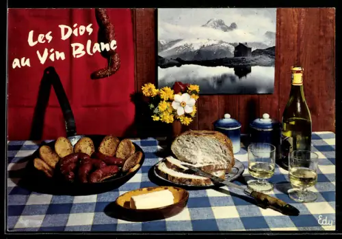 AK Les Dios au Vin Blanc, Speise und Rezept