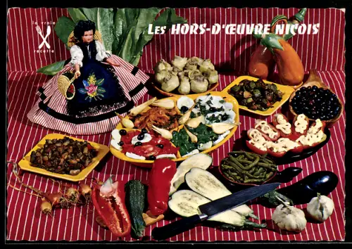 AK Les Hors-d-`Oeuvres nicois, Speise und Rezept