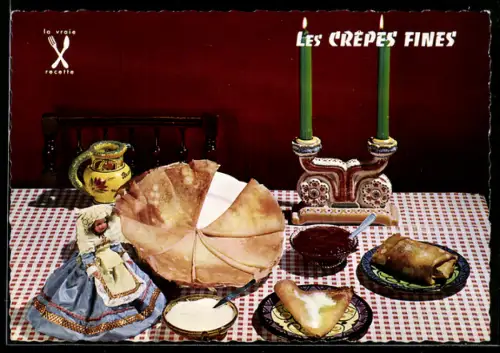 AK Les Crêpes fines, Speise und Rezept