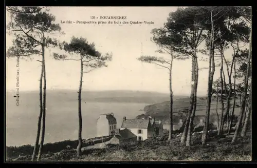 AK Douarnenez, Le Riz, Perspective prise du bois des Quatre-Vents
