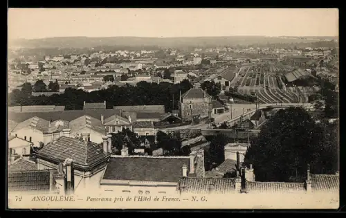 AK Angouleme, Panorama pris de l`Hôtel de France