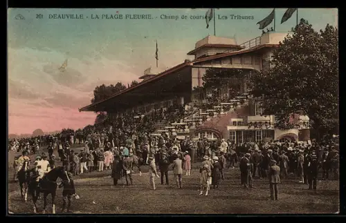 AK Deauville, La Plage Fleurie, Champ de courses, Les Tribunes