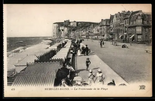 AK Mers-les-Bains, La Promenade de la Plage