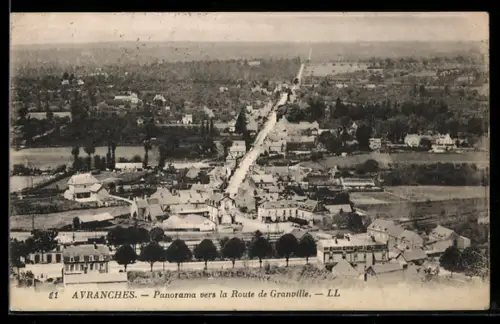 AK Avranches, Panorama vers la Route de Granville