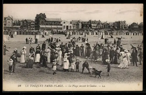 AK Le Touquet-Paris-Plage, La Plage devant le Casino